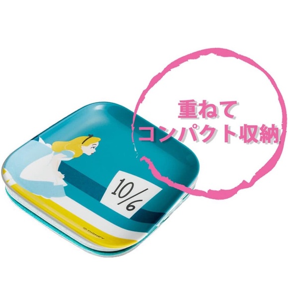 Skater Disney Alice in the Wonderland Small Dish, Melamine Mini Plate set of 4 - Picture 5 of 9